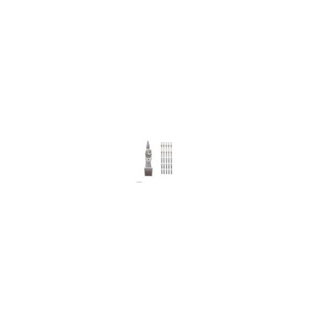 KIT 5 POSTES ALUMINIO BLANCO ALTO