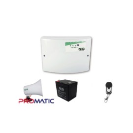 KIT ENERGIZADOR SHOCKER 14000 CON LLAVE, CONTROL, BATERIA DE RESPALDO Y SIRENA 20 W
