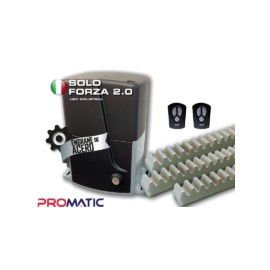 KIT SOLO FORZA 2.0 FCE 127 VAC 6 MTS CREMALLERA PORTON CORREDIZO USO RUDO