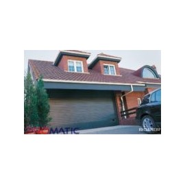 PORTON SECCIONAL A RAYAS ROBLE OSCURO 12X7